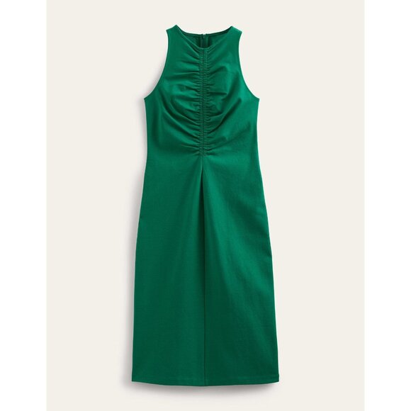 NWT Boden Racer Jersey Midi Dress in Bright Emerald 4 - Picture 4 of 4